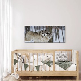 Kép - Farkasok télen (120x50 cm)