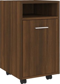 vidaXL barna tölgy színű szerelt fa kisszekrény kerekekkel 33x38x60 cm
