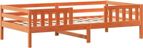 vidaXL viaszbarna tömör fenyőfa ágy matrac nélkül 75 x 190 cm