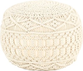 vidaXL kézzel készült makramé pamutpuff 45 x 30 cm