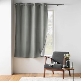 Szürke mikroszálas termo-hangszigetelő függöny 135x180 cm Micropolar – douceur d'intérieur