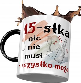 Fekete Bögre Születésnapra 15 15. 15. Ajándék Nyomtatott Fotóval