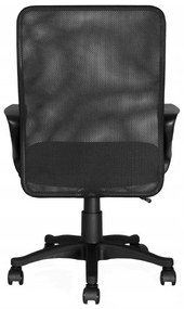 Állítható magasságú, hálós háttámlás, gurulós irodai szék, fekete