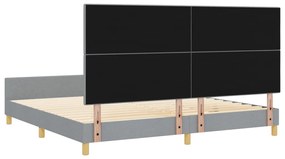Ágykeret Világosszürke 200x200 cm Szövet