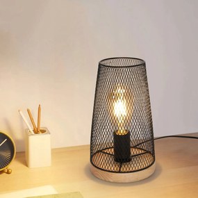 Lampka Nocna Lampa Stolowa Drewniana Loft E27 Retro Do Sypialnia Do Salonu