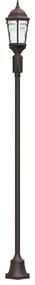 Kert Világítóoszlop 2-Lámpás E27 Bronz 220 cm Alumínium