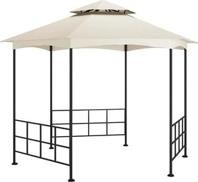 vidaXL krémszínű pavilon oldalfalakkal 3,1 x 2,7 m