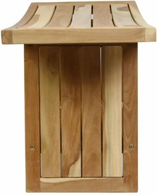 DIVERO Szék  tömör teakfa 60 x 35 x 45 cm