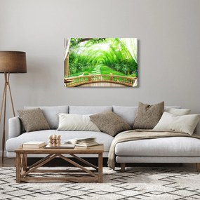 Kép - Trópusi kertre néző kilátás (90x60 cm)