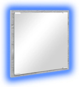 LED fürdőszoba tükör szürke sonoma 40x8.5x37 cm mérnöki fa