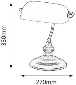 Rabalux 4038 - Asztali lámpa BANK 1xE27/60W/230V