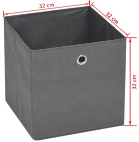 10 db szürke, nem szőtt tárolódoboz 32 x 32 x 32 cm