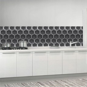 Flizelin fotótapéta Szürke színátmenetes Hexagon Absztrakt 3D 250x60 +ragasztó