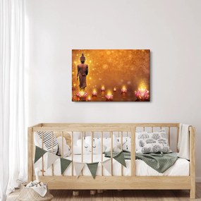 Kép - Buddha arany csillogással (90x60 cm)