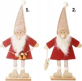 Filc manó figura állványon 34 cm karácsonyi dekoráció