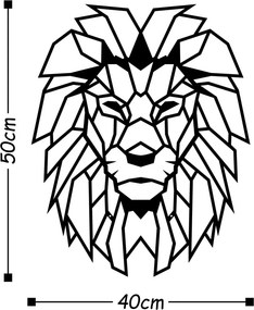 Lion fém fali dekoráció, 40×50 cm