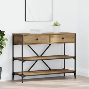 Konzolasztal Mesteri tölgy 100x34.5x75 cm Szerelt fa