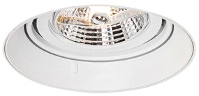 6 darabos modern, süllyesztett spotlámpa szett fehér GU10 AR70 kerek keret nélküli - Oneon