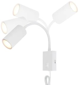 Globo 57911WW - Rugalmas fali lámpa ROBBY 1xGU10/25W/230V fehér