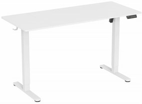 Elektromosan állítható magasságú íróasztal - 140x60cm fehér ülő-/állómunkához - LVN System Lite LV1716