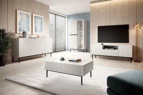 Nicole vitrin - Matt fehér / fekete lábak