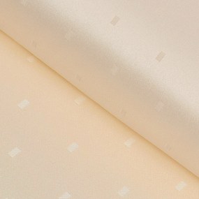 Goldea luxus teflon szövet terítőknek - pezsgő színű alapon fényes négyzetek 160 cm