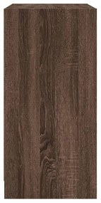 barna tölgyszínű kisszekrény üvegajtókkal 68 x 37 x 75,5 cm