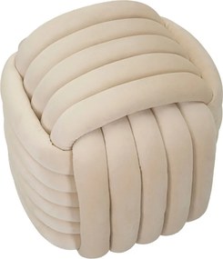 Krémszínű bársony puff Softy – Mauro Ferretti