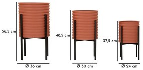 Fém kaspó szett 3 db-os ø 36 cm Milly – Mauro Ferretti