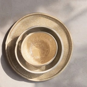 Fehér-bézs kő tálka szett 2 db-os ø 10 cm Sand Grain – Mette Ditmer Denmark