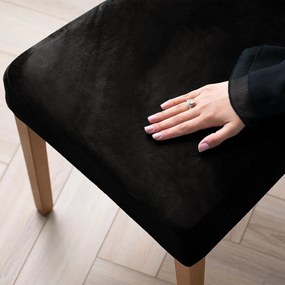 Fekete gumis szék huzat szett 4 db-os 48 cm Sento – Restilo