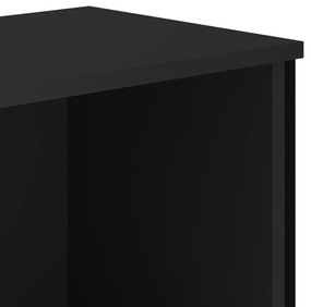 fekete szerelt fa könyvszekrény 50 x 31 x 137,5 cm