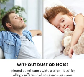 Klarstein Wonderwall Air Art Smart, infravörös hősugárzó, 80 x 60 cm, 500 W, márvány