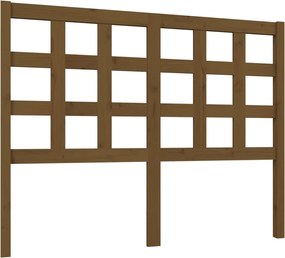 vidaXL mézbarna tömör fenyőfa ágyfejtámla 125,5x4x100 cm