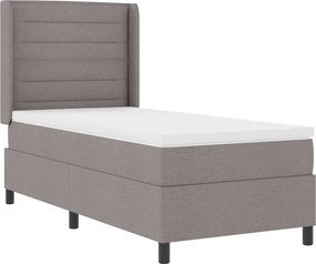 vidaXL LED Box Spring Ágy matracmal Tópszínű 90 x 200 cm szövet