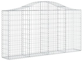 íves horganyzott vas gabion kosár 200x30x100/120 cm