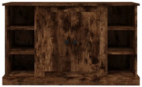 füstös tölgy színű szerelt fa tálalószekrény 100x35,5x60 cm