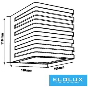 ELDLUX B110-N3C Modern Kültéri Fali Lámpa LED IP44