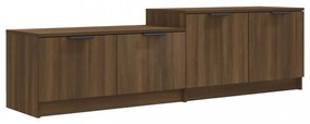 barna tölgyszínű szerelt fa TV-szekrény 158,5 x 36 x 45 cm