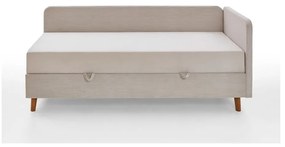 Bézs kárpitozott egyszemélyes ágy tárolóhellyel 90x200 cm Cabana – Meise Möbel