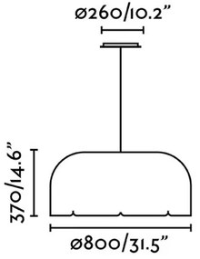 Faro 20104 - LED csillár kábellel MUTE LED/24W/230V átm. 80 cm 4000K