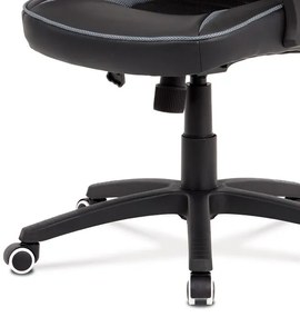 Gamerszék, Fekete Ekobőr, Hinta Mechanikával. KA-G406 GREY