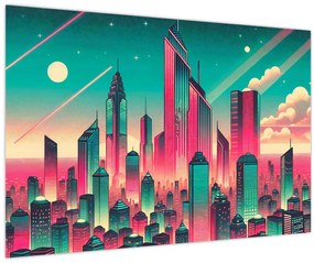 Kép – Nagyváros pop-art stílusban (90x60 cm)