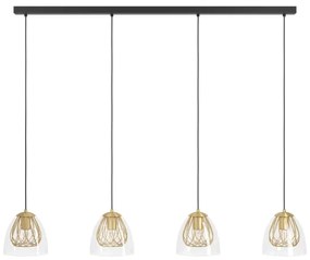 Eglo 390038 - Csillár zsinóron JAZMINIA 4xE27/40W/230V arany