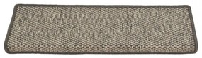 15 db szizál hatású szürke-bézs lépcsőszőnyeg 65x21x4 cm
