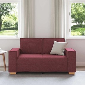 kétszemélyes bordó színű szövetkanapé 120 cm