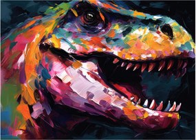 Kép - Dinoszaurusz, festészet (70x50 cm)