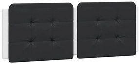 fehér és fekete műbőr ágykeret matrac nélkül Zadar 140 x 200 cm