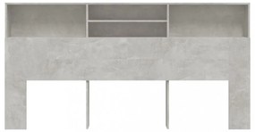 betonszürke áthidaló szekrény 200 x 19 x 103,5 cm