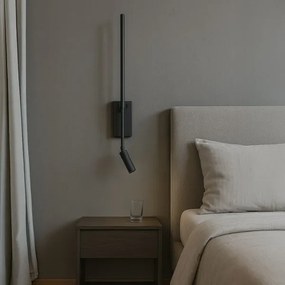 LED fali lámpatest TORCH LED/6W/230V + LED/3W fekete